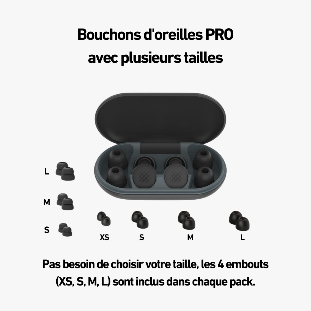 Bouchons d'oreilles Wav Max + Boîtier Offert