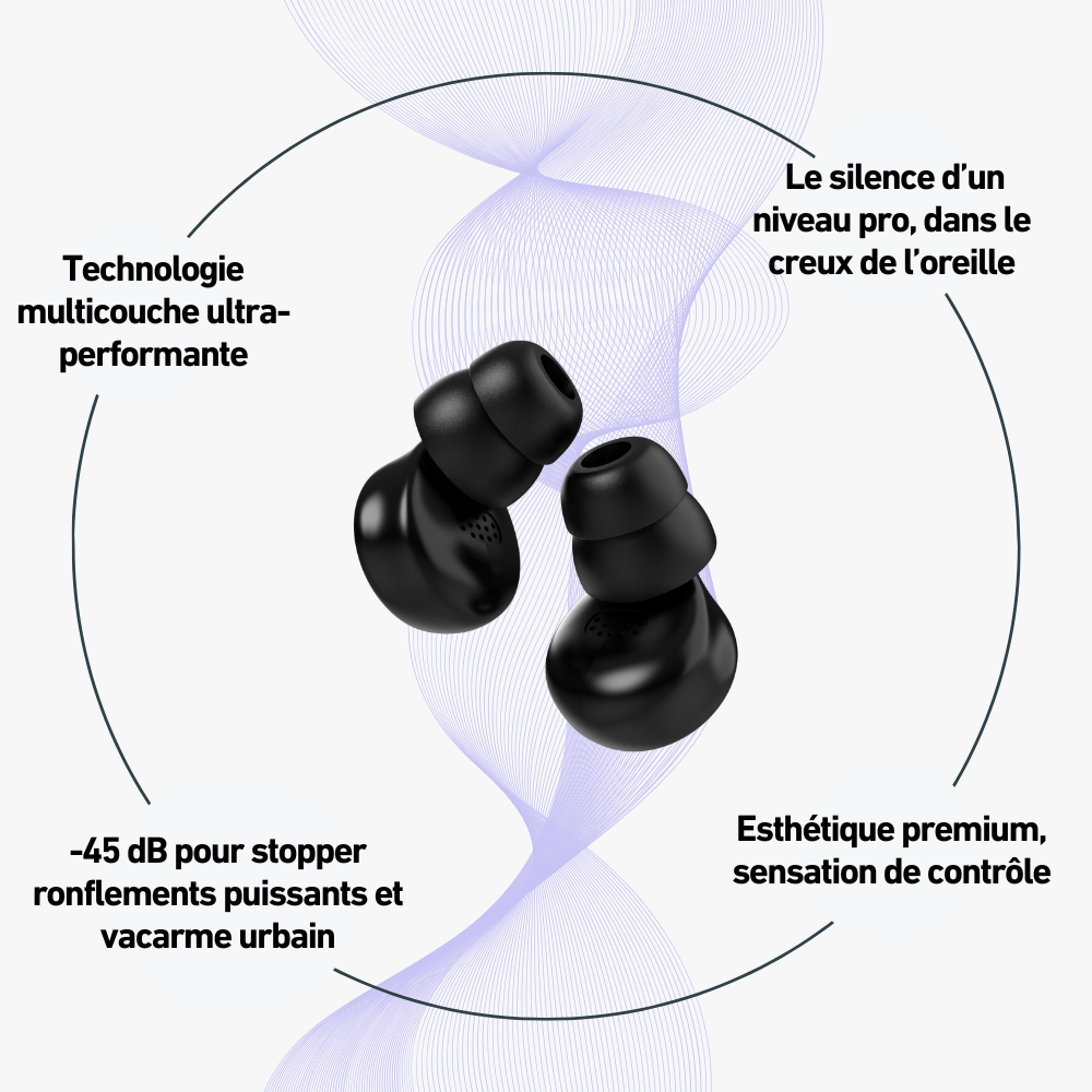 Bouchons d'oreilles Wav Max + Boîtier Offert